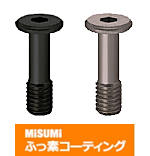 【ふっ素樹脂コーティング/ふっ素含有メッキ】カバーボルト 極低頭タイプ
