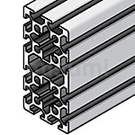 アルミフレーム　６シリーズ　長方形　５０×１００ｍｍ　３列溝以上　４面溝