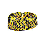 緑十字 トラロープ（標識ロープ） 黄／黒 ポリエチレン