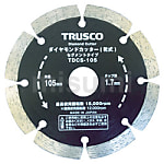 TRUSCO ダイヤモンドカッター 180X2.2TX7WX25.4H ウェーブ