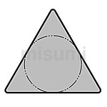 TPGR-A・三角形・ポジ・穴無・旋削チップ