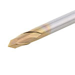 TS coated carbide chamfering end mill, 2-flute / short model