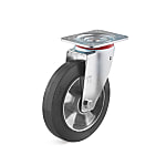 Swivel Castors with elastic solid rubber wheel