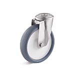 Stainless steel swivel Castors with back hole and thermoplastic wheel