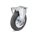 Fixed Castors with solid rubber wheel