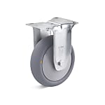 Castors with thermoplastic wheel