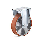Fixed Castors with polyurethane wheel, approx. 92° Shore A