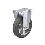 Fixed Castors with elastic solid rubber wheel