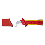 Wiha Coltello spellacavi Lama uncinata con pattino per cavi a sezione circolare, in blister