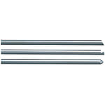 Straight Ejector Pins with Tip Processed - Die Steel SKD61, 4mm Head, Configurable Shaft Diameter and Length (MISUMI)