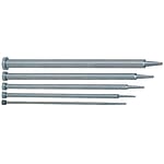 One-Step Center Pins -Die Steel SKD61+Nitriding/Shaft Diameter (P) Designation (0.01mm Increments)/Shaft Diameter Tolerance -0.01_-0.02 Type-