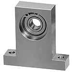 Bearings with Housing - T-shaped, with retaining rings, for clean room.