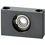 Bearings with Housing - Block-shaped, with retaining rings.