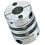 Coples Flexibles - De disco, para servomotor, alta torsión, tipo de fijación de clampeo con dos tornillos.