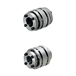 Flexible Couplings - Disc type, for servomotor, high torque, 65 mm outside diameter type, with keyway on one end.
