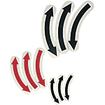 Arrow Stickers - Curved (MISUMI)