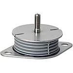 Gel Vibration Isolators - Rubber Coated Type, One End Threaded, One End Plate Mount