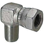 Hydraulic Hose Adaptors - 90° Elbow Fitting, PT Threaded, PF Tapped