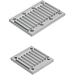 Clamping Plates for Open End Belt - Overpressure prevention, configurable orifice position.
