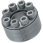 Un concentrador (como poleas, engranajes y ruedas dentadas) se puede conectar fácilmente con un eje atornillando.