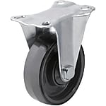 Casters - With fixed/rotating plate, rotation stop (medium/light loads).