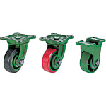 Casters - Cast iron with fixed/rotating plate (Heavy loads).