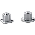 Casters - Ball, round/square flange or threaded (light loads).