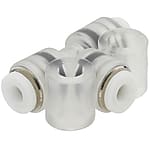 Compact Air Fittings - Tubes, One-Touch Couplings, Speed Controllers - Union Tees