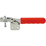 Horizontal Toggle Clamp - Straight Base, Tip Bolt Adjustable, Tightening Force 2450 N