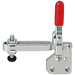 Vertical Hold-Down Toggle Clamps - Long Arm, Straight Base, Tightening Force 186 N