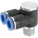 One-Touch Couplings - 2-Port Swivel Elbows