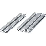 Flat Aluminum Extrusions - No Shoulder, Slot Width 10 mm