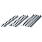 Extrusiones planas de aluminio - hombro, ancho de ranura 8 mm