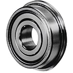 Deep Groove Ball Bearing - Small, Flanged, Double Shielded, 440C Stainless Steel