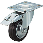 Casters - Medium Load - Wheel Material: Rubber - Swivel with Stopper