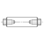 円形支柱－両端めねじインロー付き　固定・指定－