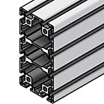 アルミフレーム　６シリーズ　Nタイプ　長方形　６０×１２０ｍｍ　３列溝以上　４面溝