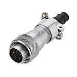 Metal Threaded Waterproof Connectors · MWS Series, Straight Plug