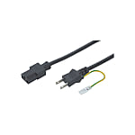 PSE標準電源線-兩端直插和插座的3芯，接地線插頭和C13插座(MISUMI)