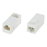 LAN Cable Extension, Unshielded, CAT6A/CAT6, Panel-Mount, Angle (JJ Inline Adapter)