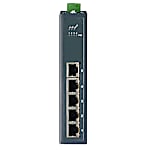 4×PoE+・1×RJ45ギガのハブ DC24～48V入力 -40～75℃対応