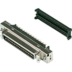 Rectangular Connectors - IEEE1284 Half-Pitch, Plug, Panel-Mount Installation, Press-Fit