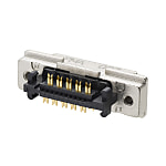 PCR Half Pitch Male Press-fit/Panel Mountable Connector