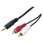 オーディオミニプラグハーネス(φ3.5MM ステレオミニプラグ⇔RCA変換)