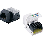 LAN Cable Extension, Unshielded, Tool-Less IDC Type, AWG24 Compatible, White/Black