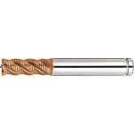 AS Coated Powdered High-Speed Steel Roughing End Mill, 45° Spiral / Short, Center Cut
