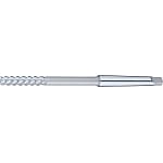 High-Speed Steel High Helical Reamer, Right Blade with 60° Left Spiral, Tapered Shank, 0.1 mm Unit Designation Model