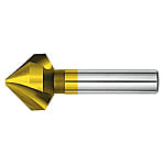 TINコート コバルトハイス鋼カウンタシンク不等分割刃/3枚刃/90°