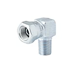 Hydraulic Hose Adapters - Elbow Type Adapter Fitting, Female BSPP with 30° Flare to Male BSPT, UL-90(06) Series