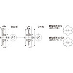大形コンベヤスプロケットRローラ CW形（メートル系）